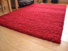 60 x 110cm Shaggy Rug 5cm Thick (Red)